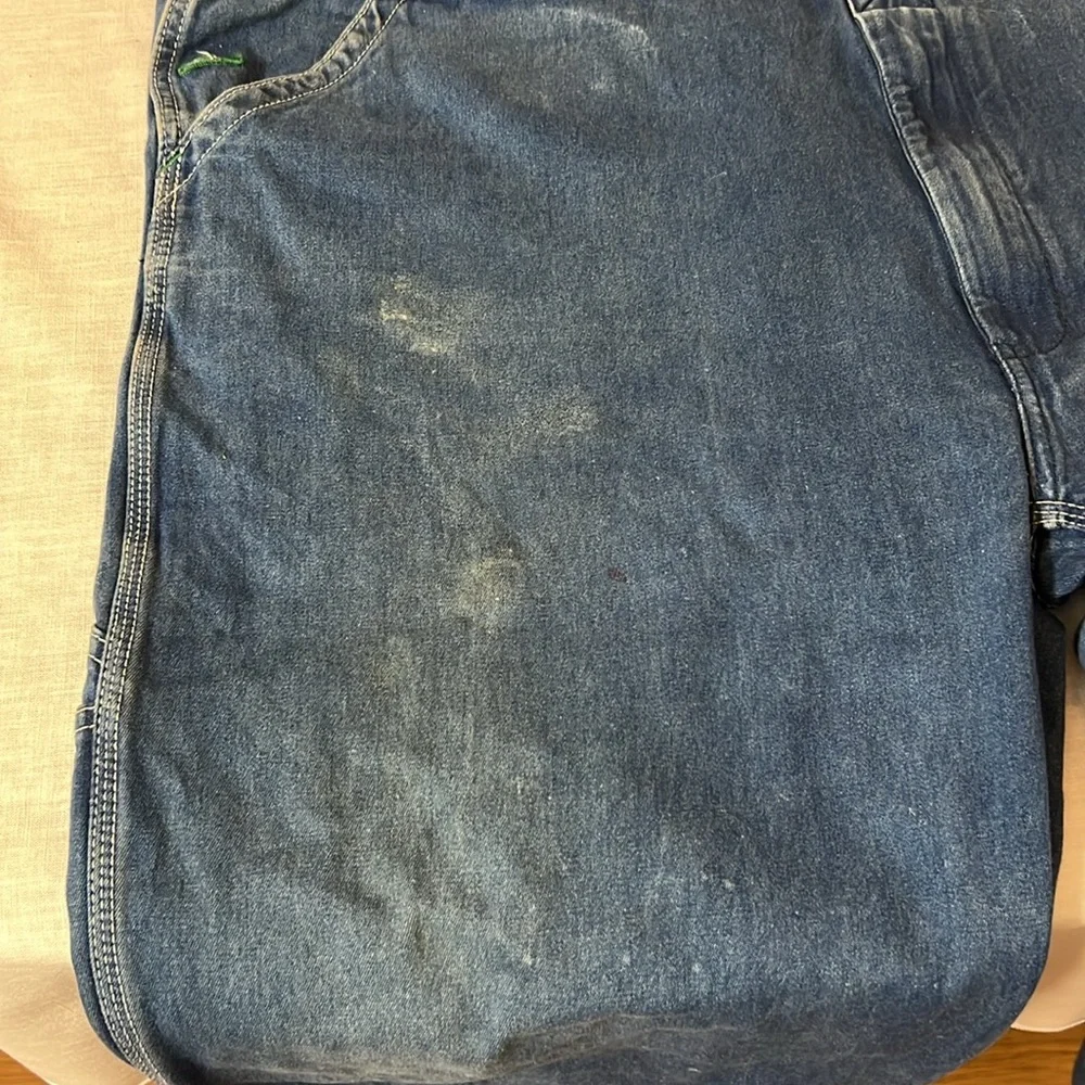 🌞 Liberty vintage blue distressed carpenter overalls utility pick apair men 49”w